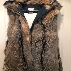 LaRok Fox Fur & Denim Vest